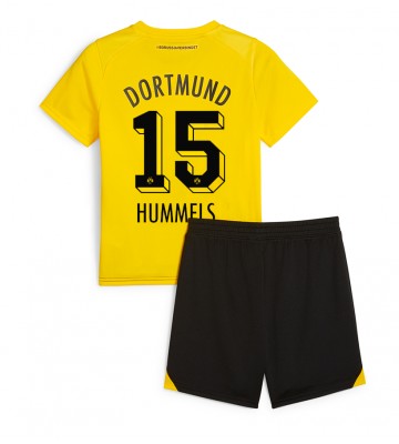 Borussia Dortmund Mats Hummels #15 Koszulka Podstawowych Dziecięca 2023-24 Krótki Rękaw (+ Krótkie spodenki)